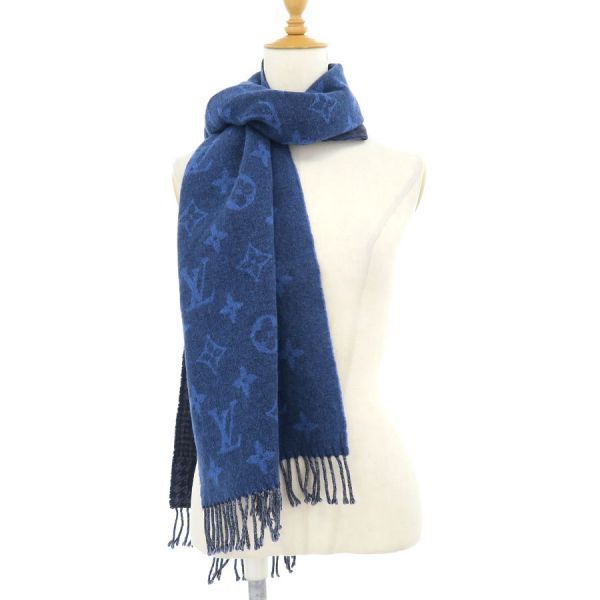 Louis Vuitton Echarpe Pied de Poule Blue — view 9