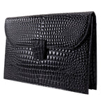 Saint Laurent Clutch Embossed Leather Black — view 2