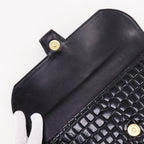 Saint Laurent Clutch Embossed Leather Black — view 5