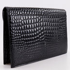 Saint Laurent Clutch Embossed Leather Black — view 3