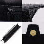 Saint Laurent Clutch Embossed Leather Black — view 9