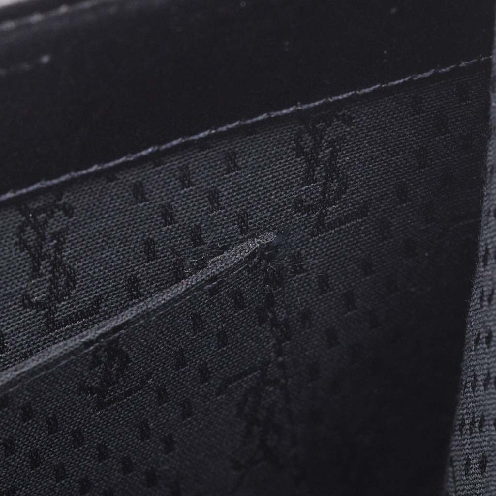 Saint Laurent Clutch Embossed Leather Black — view 8