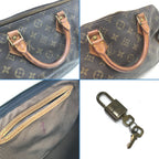 Louis Vuitton Handbag Monogram Speedy 30 with Key & Padlock — view 7