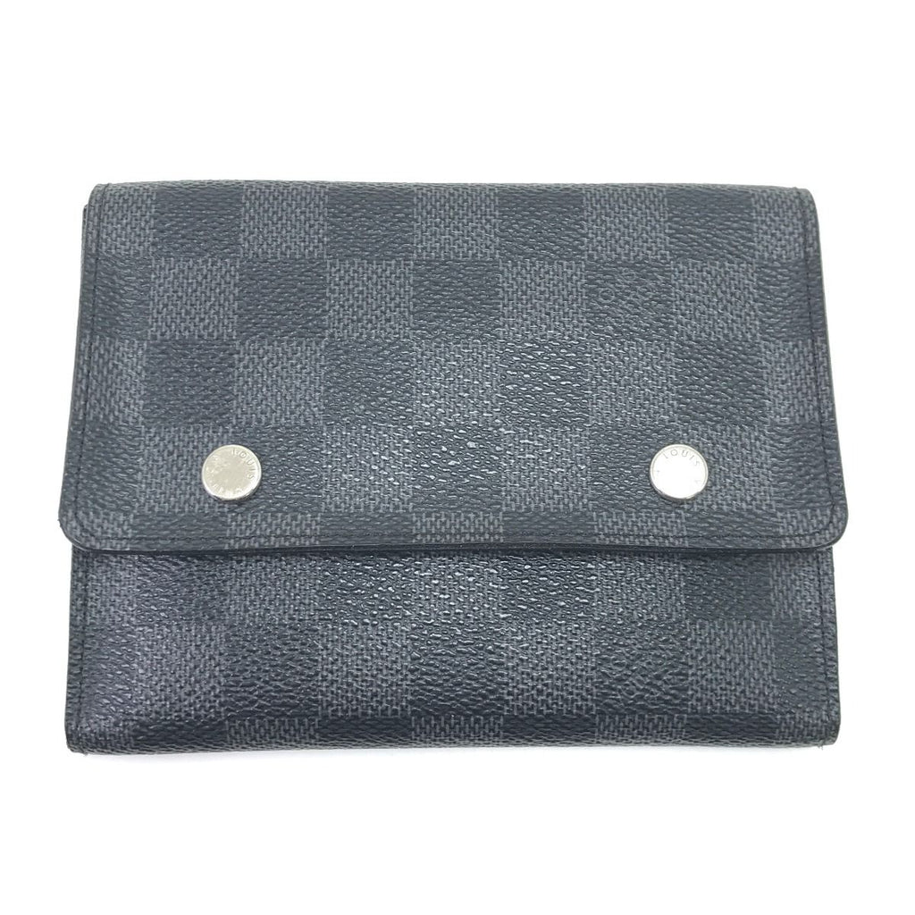 Louis Vuitton Bifold Wallet Damier Graphite Portefeuille Compact Modular Coin