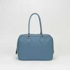 Hermes Plume 28 Tote Epsom Bluejean Blue Silver Handbag Business Veau — view 3