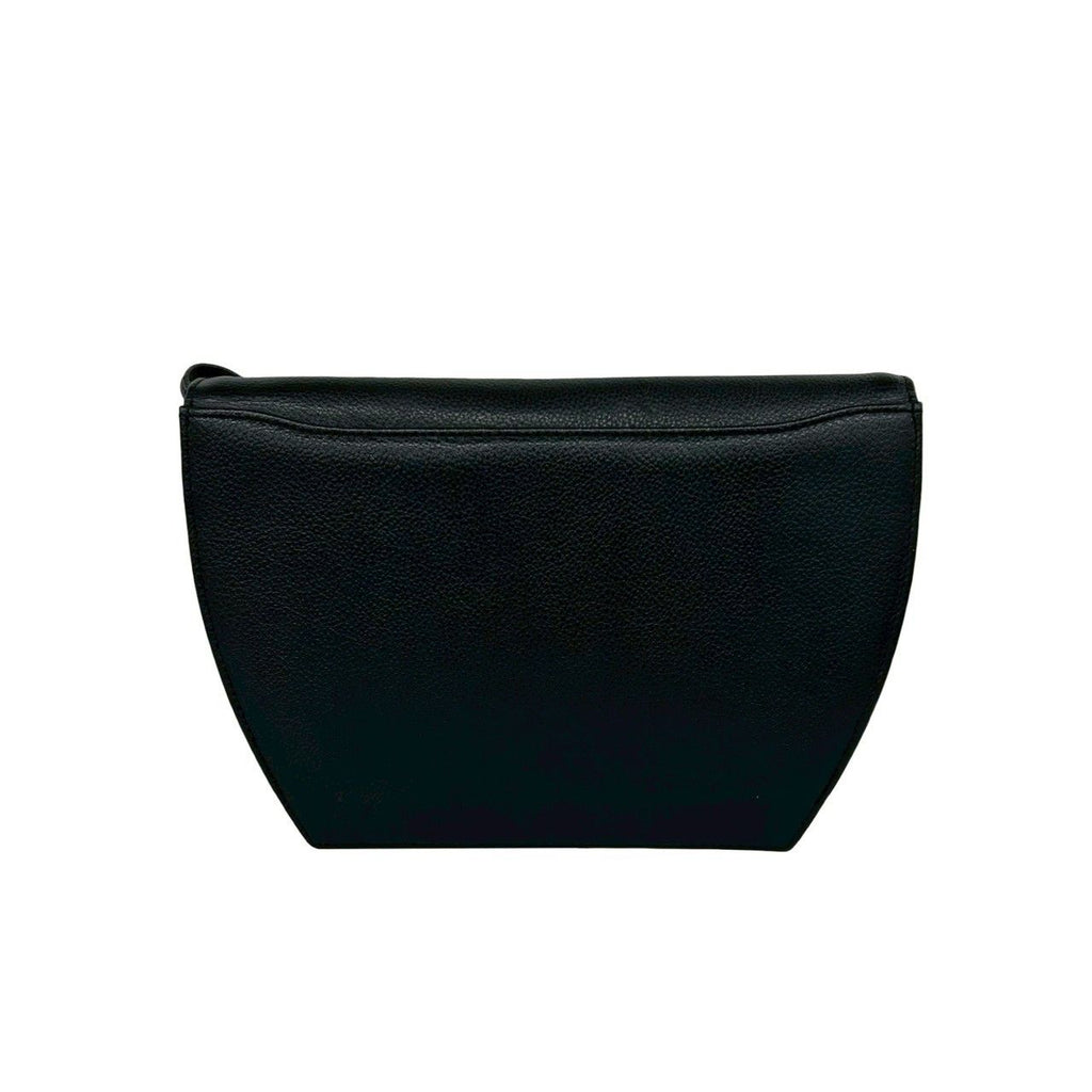Saint Laurent Vintage YSL Logo Leather Mini Shoulder Bag Black — view 3