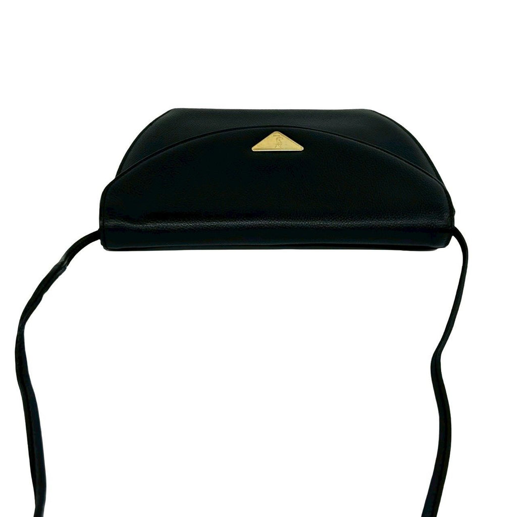Saint Laurent Vintage YSL Logo Leather Mini Shoulder Bag Black — view 4