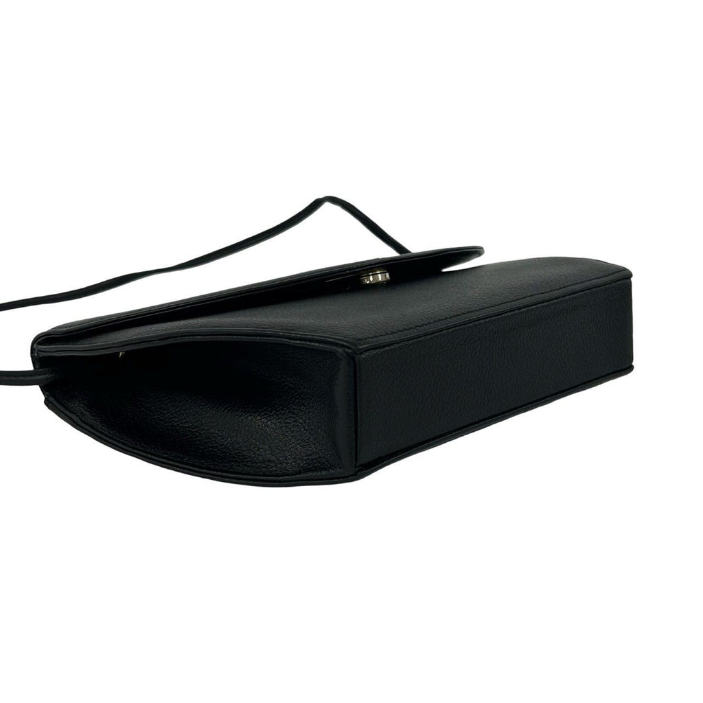 Saint Laurent Vintage YSL Logo Leather Mini Shoulder Bag Black — view 7