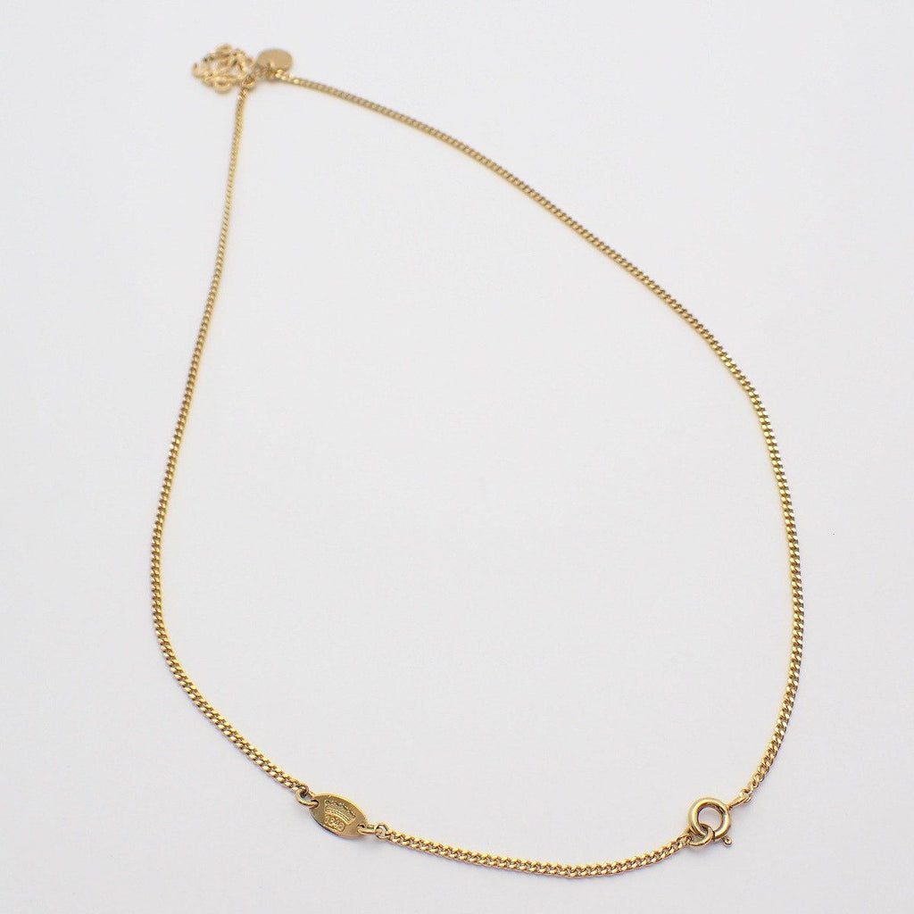 Loewe Anagram Necklace 925 Sterling Silver Gold — view 3