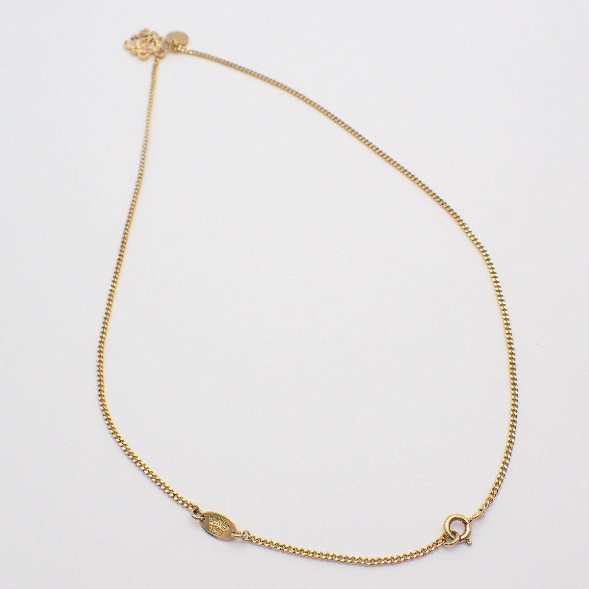 Loewe Anagram Necklace 925 Sterling Silver Gold — view 3