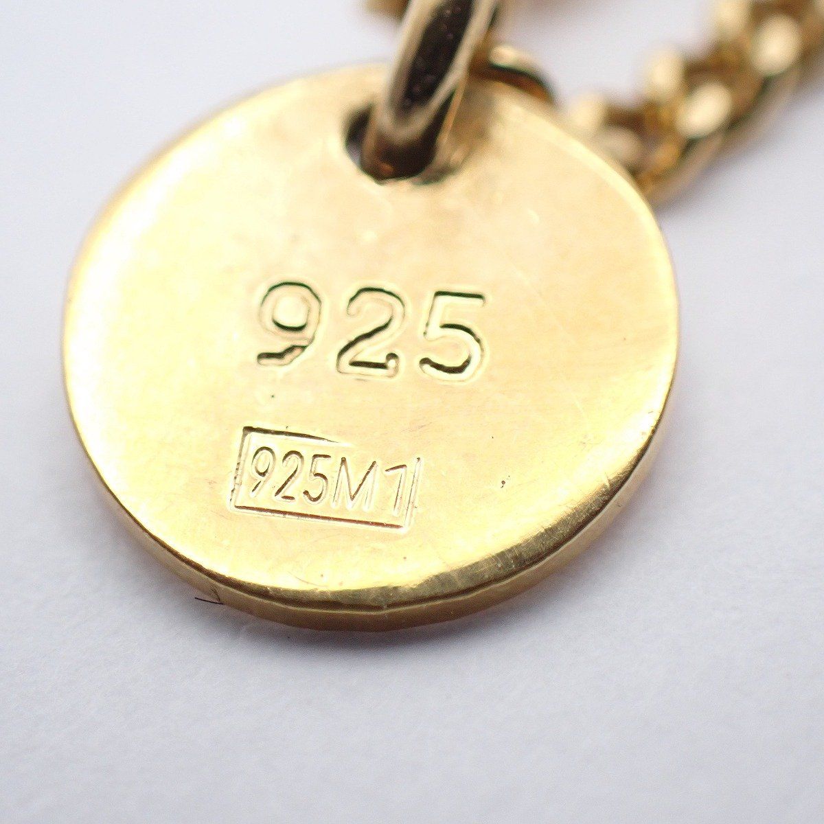 Loewe Anagram Necklace 925 Sterling Silver Gold — view 5