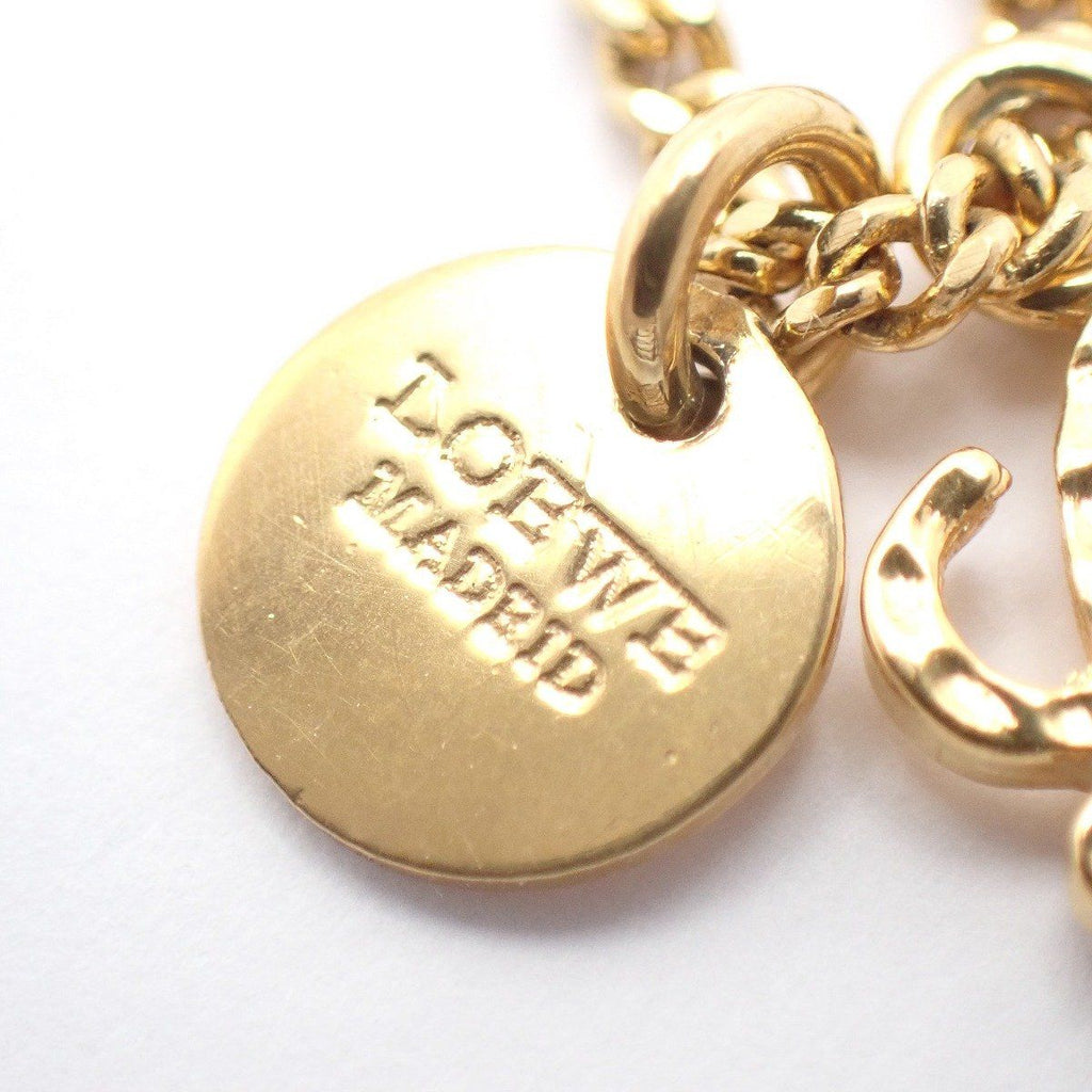 Loewe Anagram Necklace 925 Sterling Silver Gold — view 4