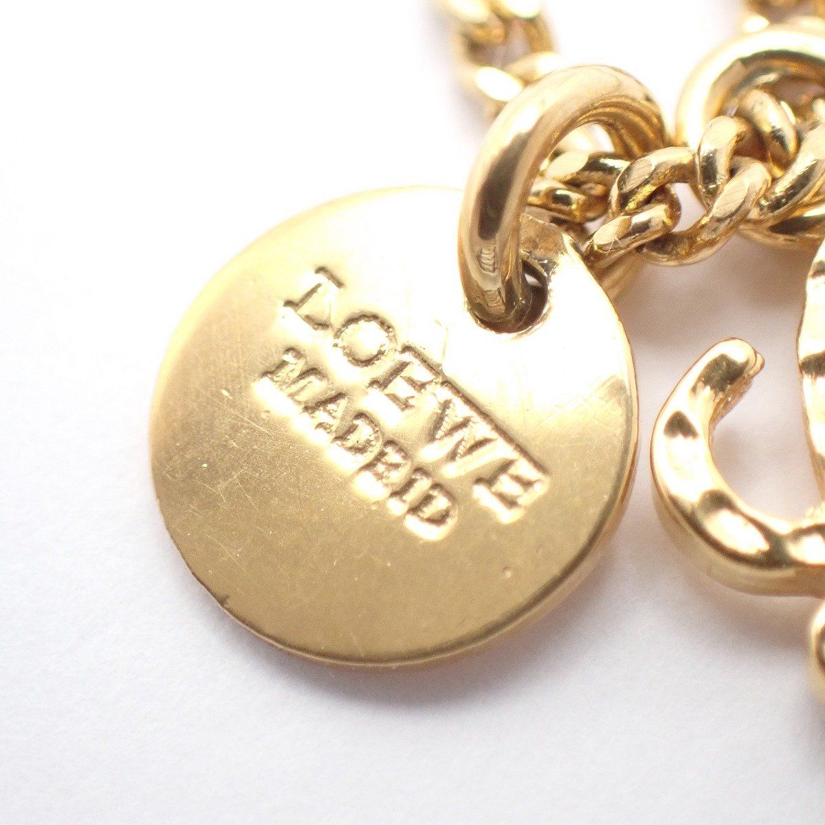 Loewe Anagram Necklace 925 Sterling Silver Gold — view 4