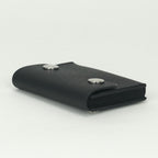 Hermes Nap Herme Snap Card Case Epsom Noir Black Silver Veau — view 3