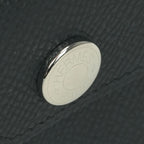 Hermes Nap Herme Snap Card Case Epsom Noir Black Silver Veau — view 6