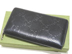 Gucci Zip Around Wallet GG Embossed Leather Black Available