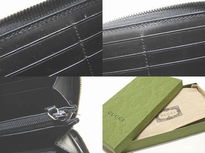 Gucci Zip Around Wallet GG Embossed Leather Black Available — view 4