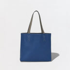 Hermes Double Sens 28 Tote Swift Etoupe Noir Azur Gray Black Blue — view 9