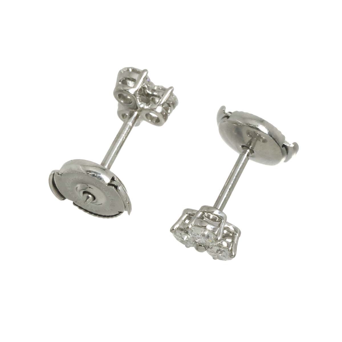 Tiffany & Co Aria Diamond Earrings Pt Platinum Pierced — view 3