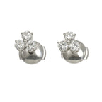 Tiffany & Co Aria Diamond Earrings Pt Platinum Pierced — view 2