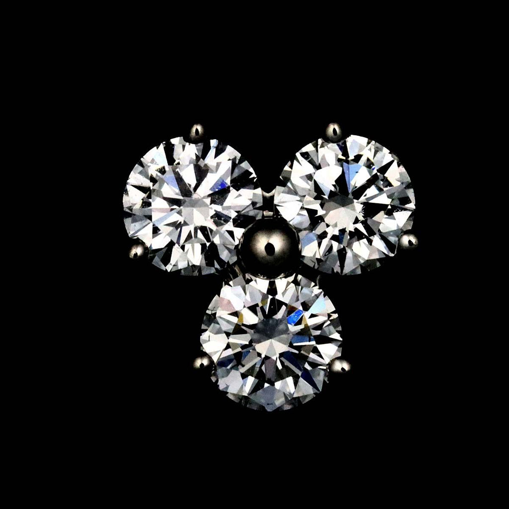 Tiffany & Co Aria Diamond Earrings Pt Platinum Pierced — view 6