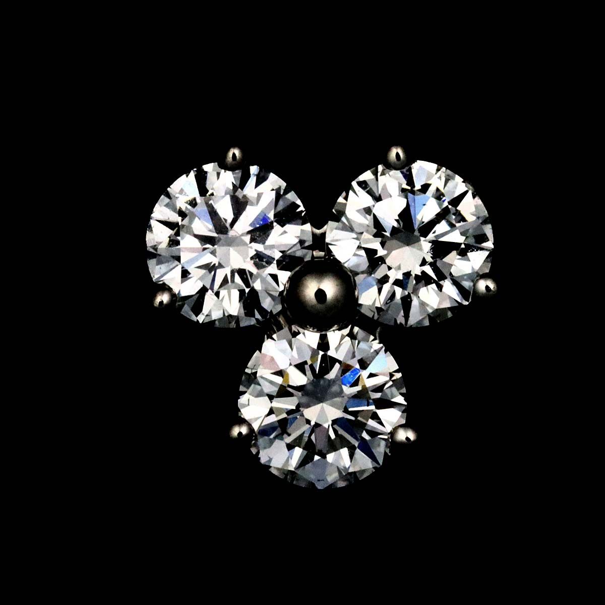 Tiffany & Co Aria Diamond Earrings Pt Platinum Pierced — view 6