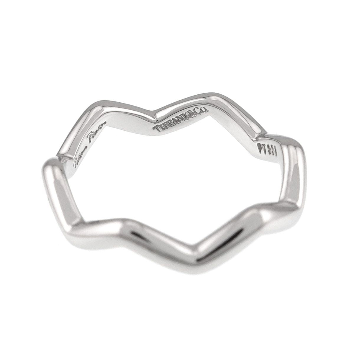 Tiffany & Co Zigzag Ring Pt Platinum — view 3