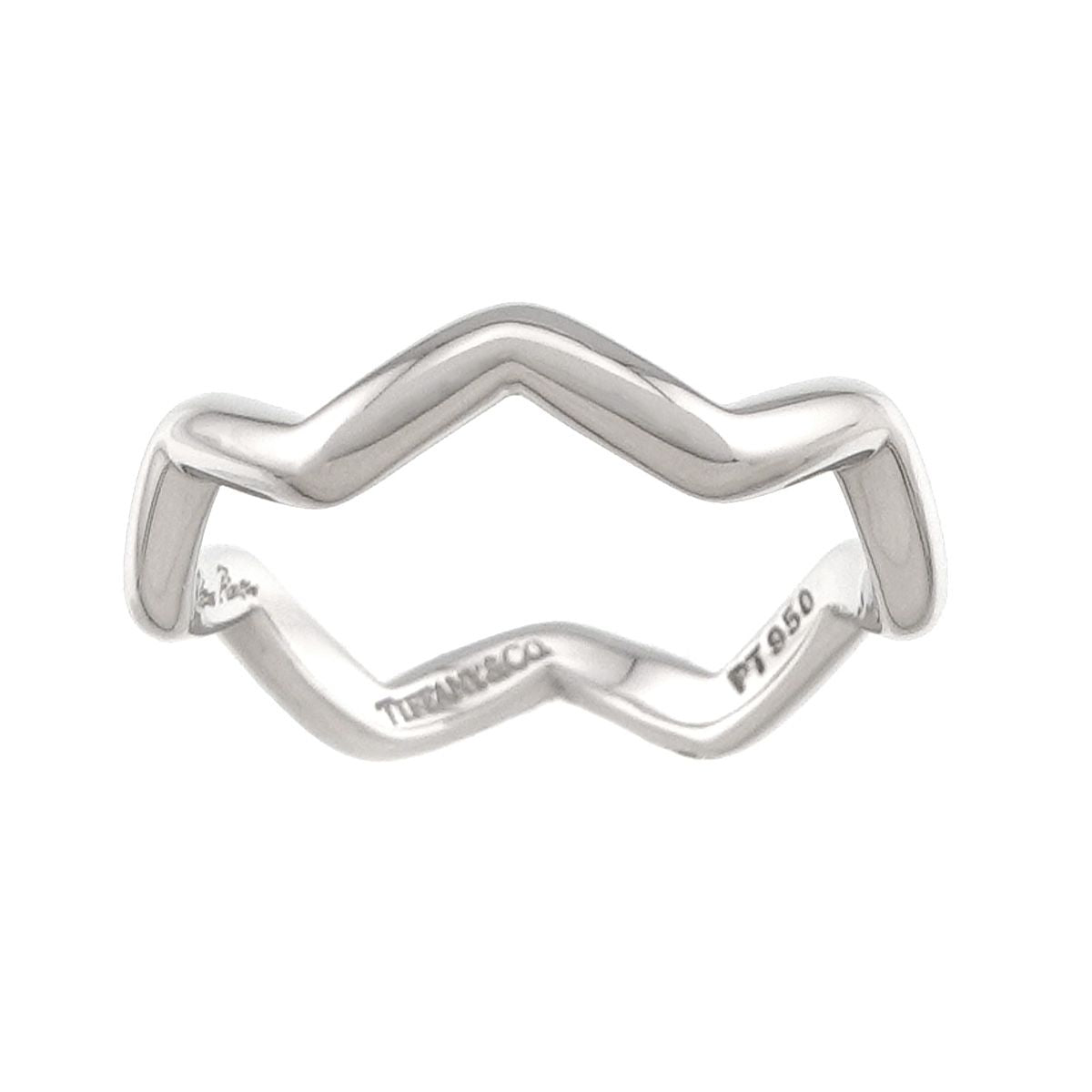 Tiffany & Co Zigzag Ring Pt Platinum — view 2