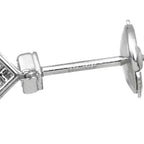 Tiffany & Co Open Square Diamond Earrings Pt Platinum Pierced — view 4