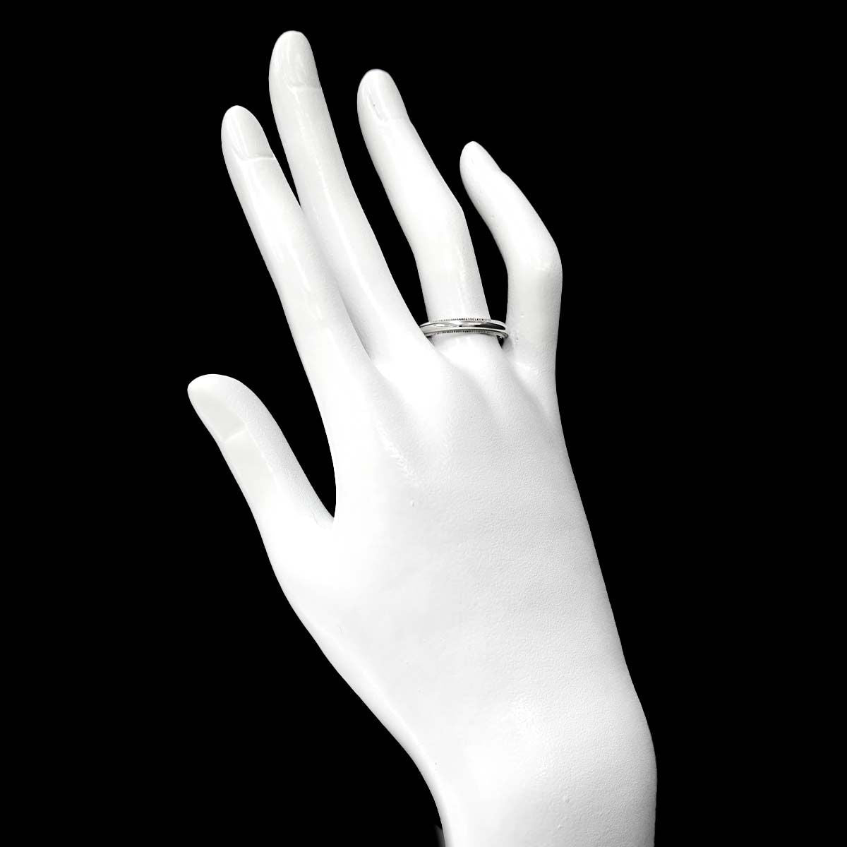 Tiffany & Co Milgray Ring Pt Platinum Together Milgrain — view 6