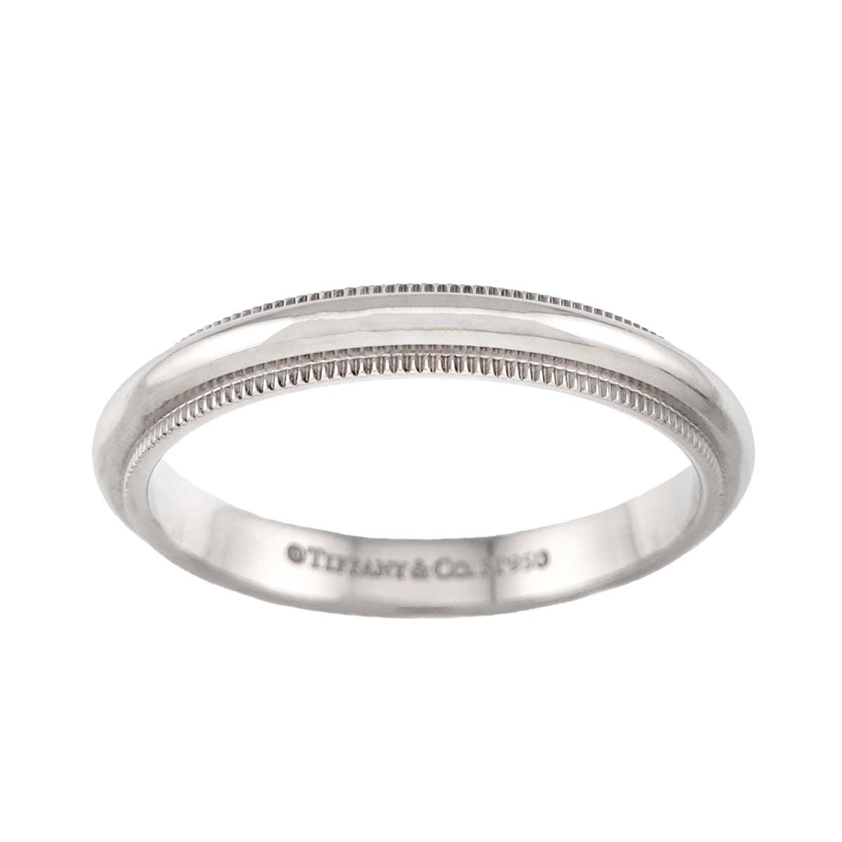 Tiffany & Co Milgray Ring Pt Platinum Together Milgrain — view 2