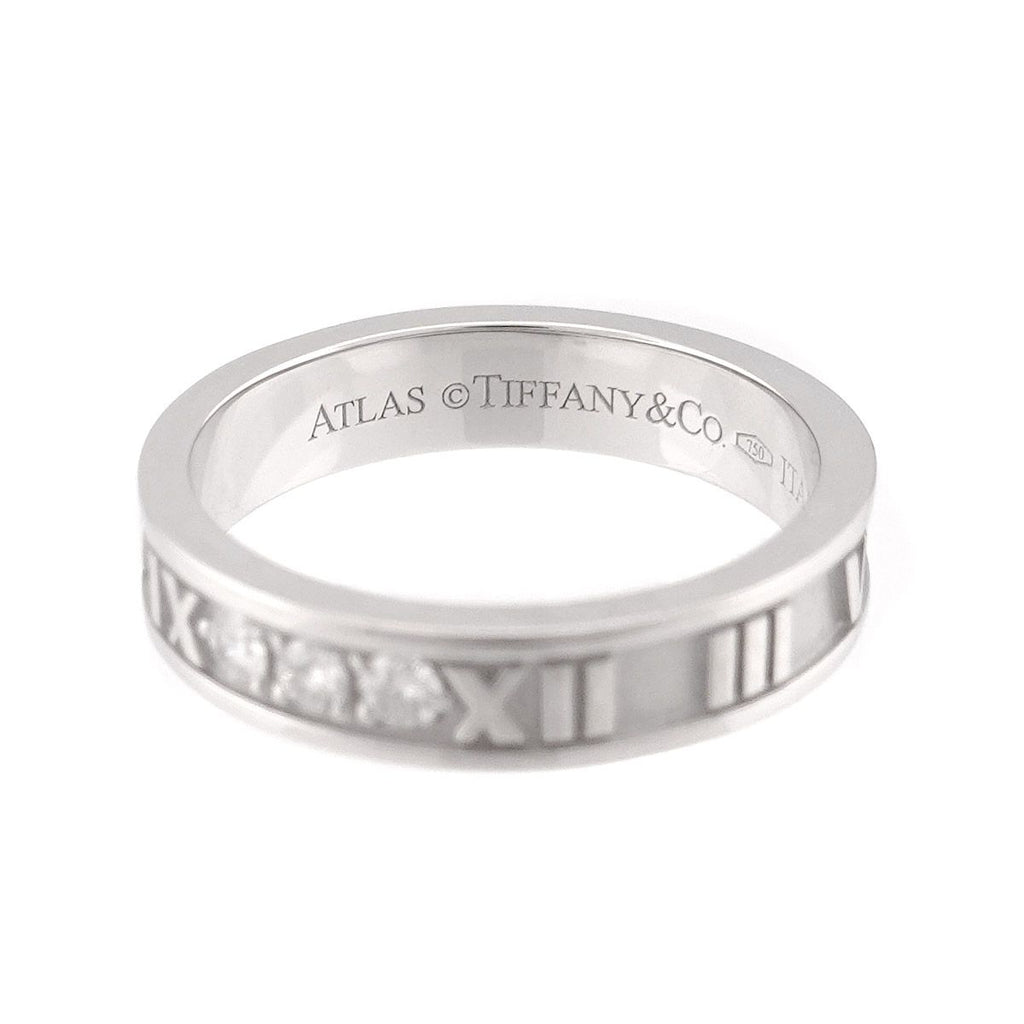 Tiffany & Co Atlas Ring Diamond 18k WG White Gold 750 — view 3