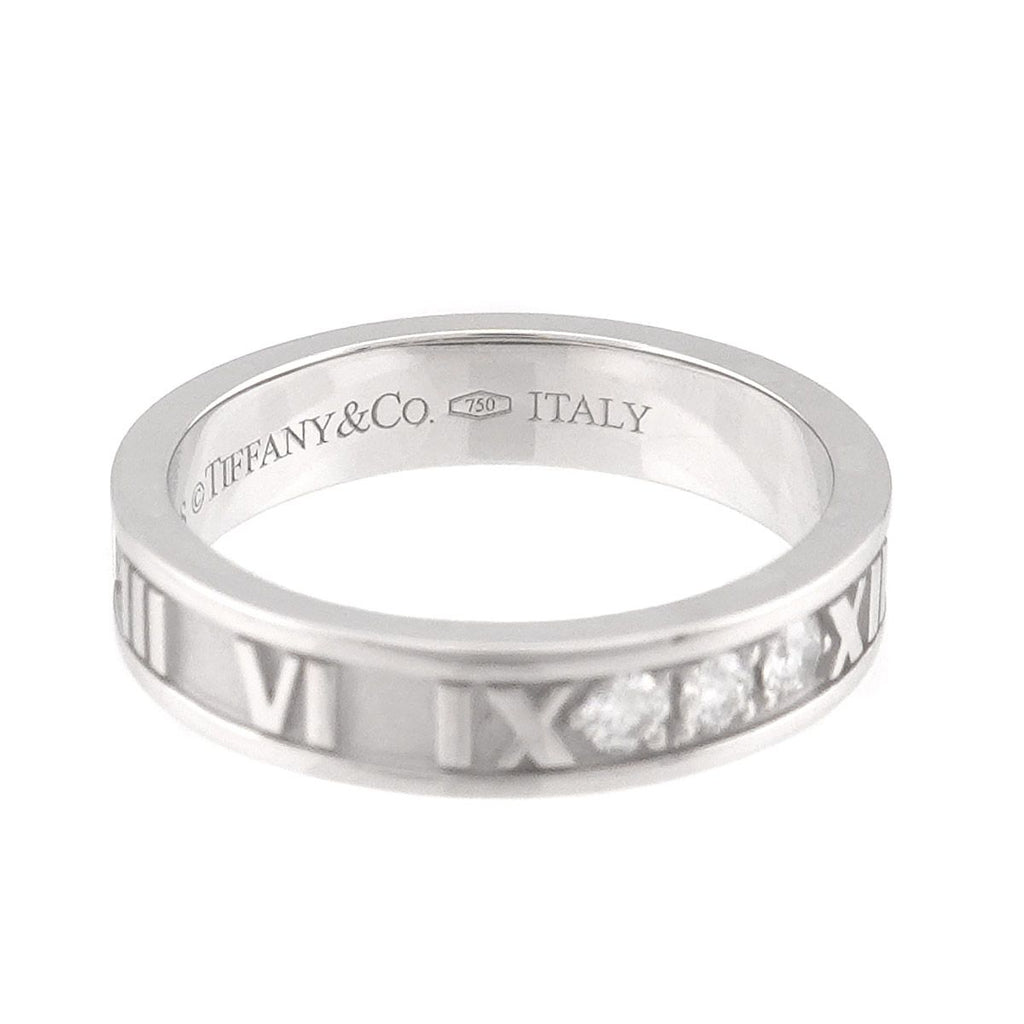 Tiffany & Co Atlas Ring Diamond 18k WG White Gold 750 — view 4