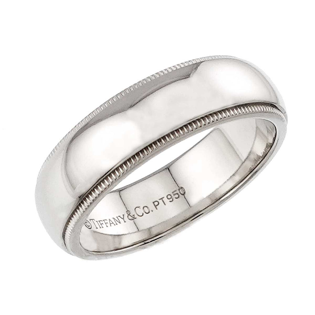 Tiffany & Co Milgray Ring Pt Platinum Together Milgrain — view 4