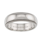 Tiffany & Co Milgray Ring Pt Platinum Together Milgrain — view 2