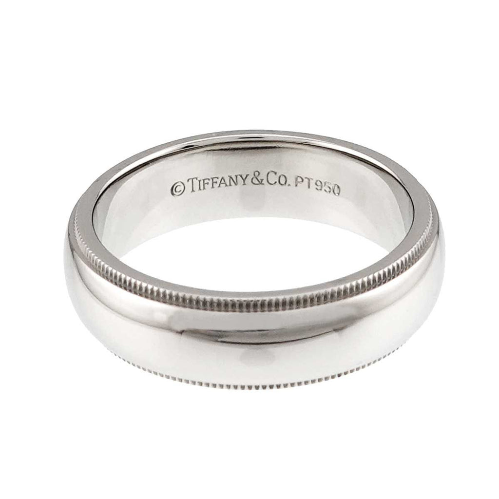 Tiffany & Co Milgray Ring Pt Platinum Together Milgrain — view 3