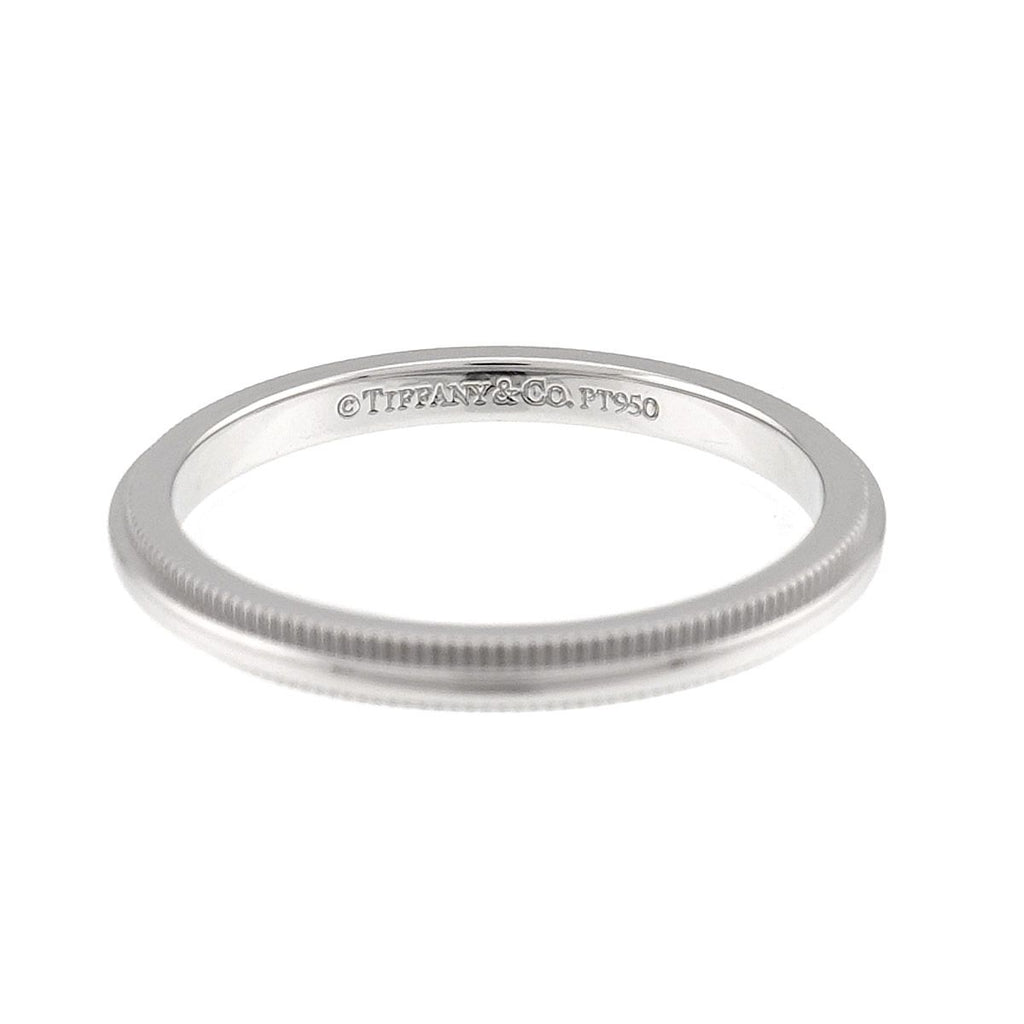 Tiffany & Co Milgrain Ring Pt Platinum Together — view 4