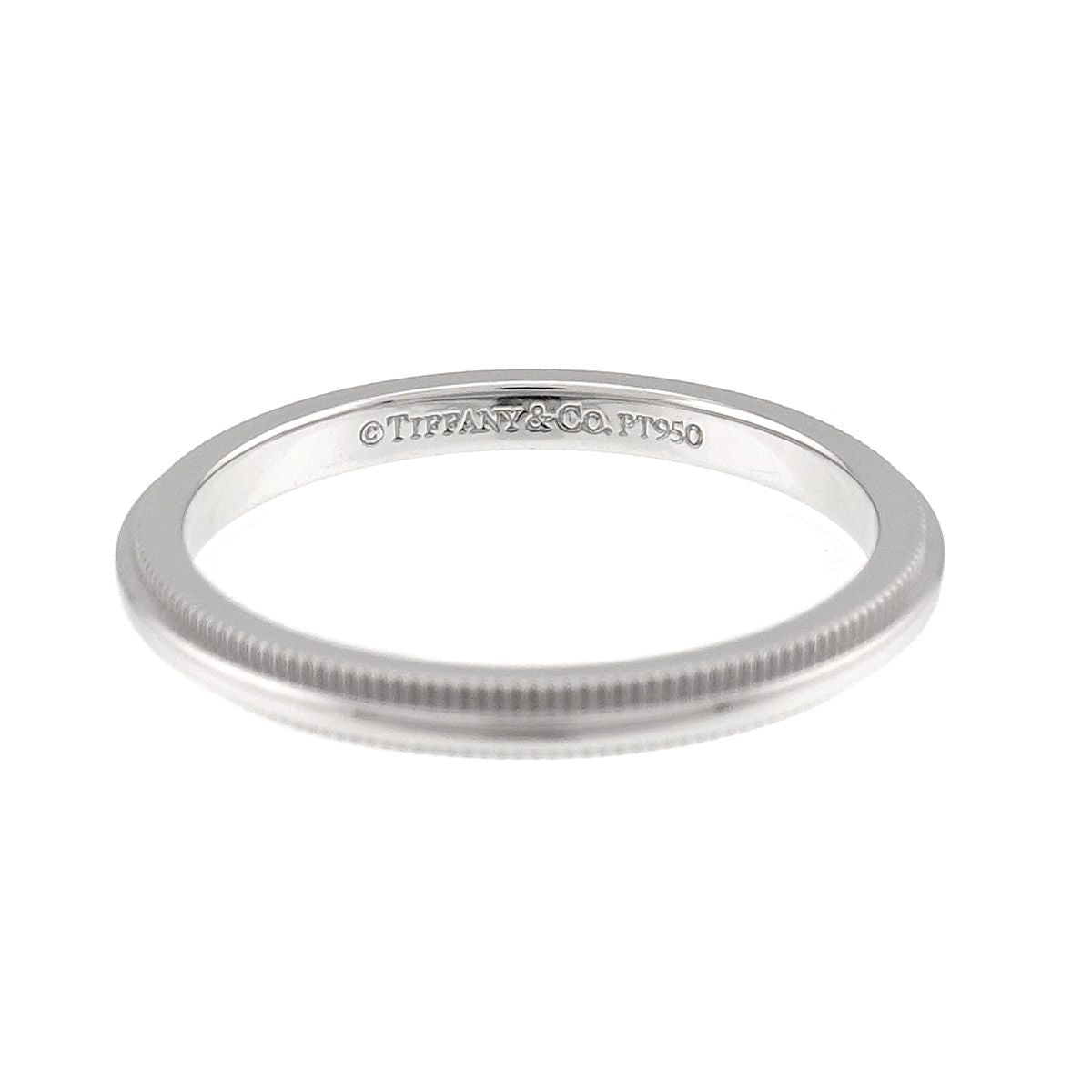 Tiffany & Co Milgrain Ring Pt Platinum Together — view 4