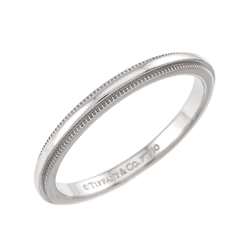 Tiffany & Co Milgrain Ring Pt Platinum Together — view 5