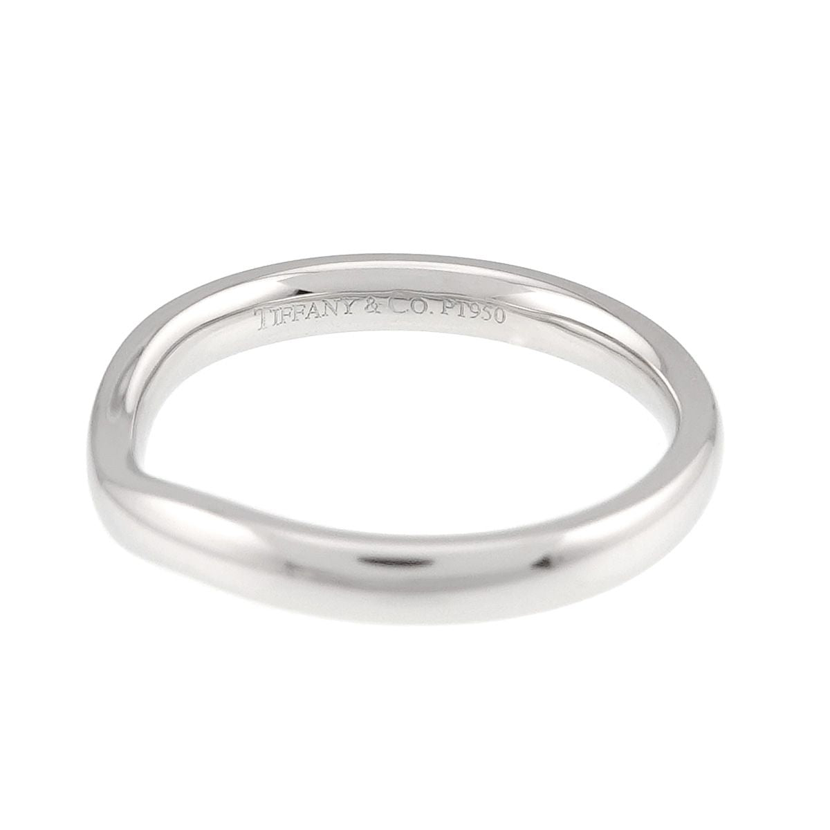 Tiffany & Co Curved Band Ring Pt Platinum — view 3