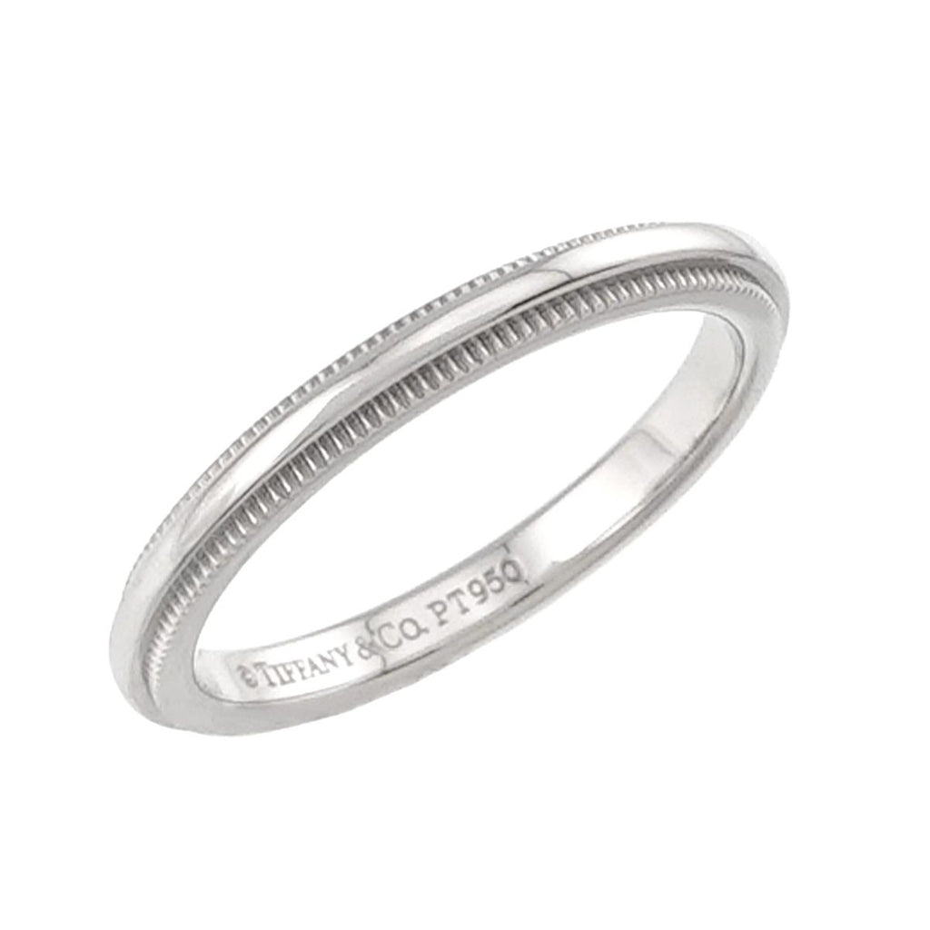 Tiffany & Co Milgray Ring Pt Platinum Together Milgrain — view 4