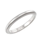 Tiffany & Co Milgray Ring Pt Platinum Together Milgrain — view 4