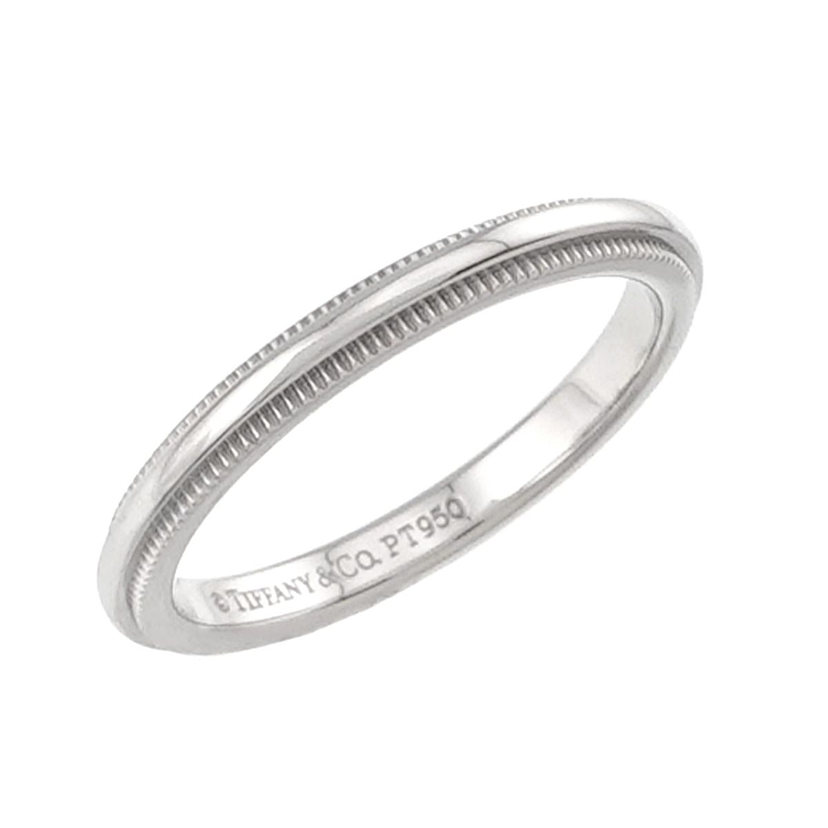 Tiffany & Co Milgray Ring Pt Platinum Together Milgrain — view 4