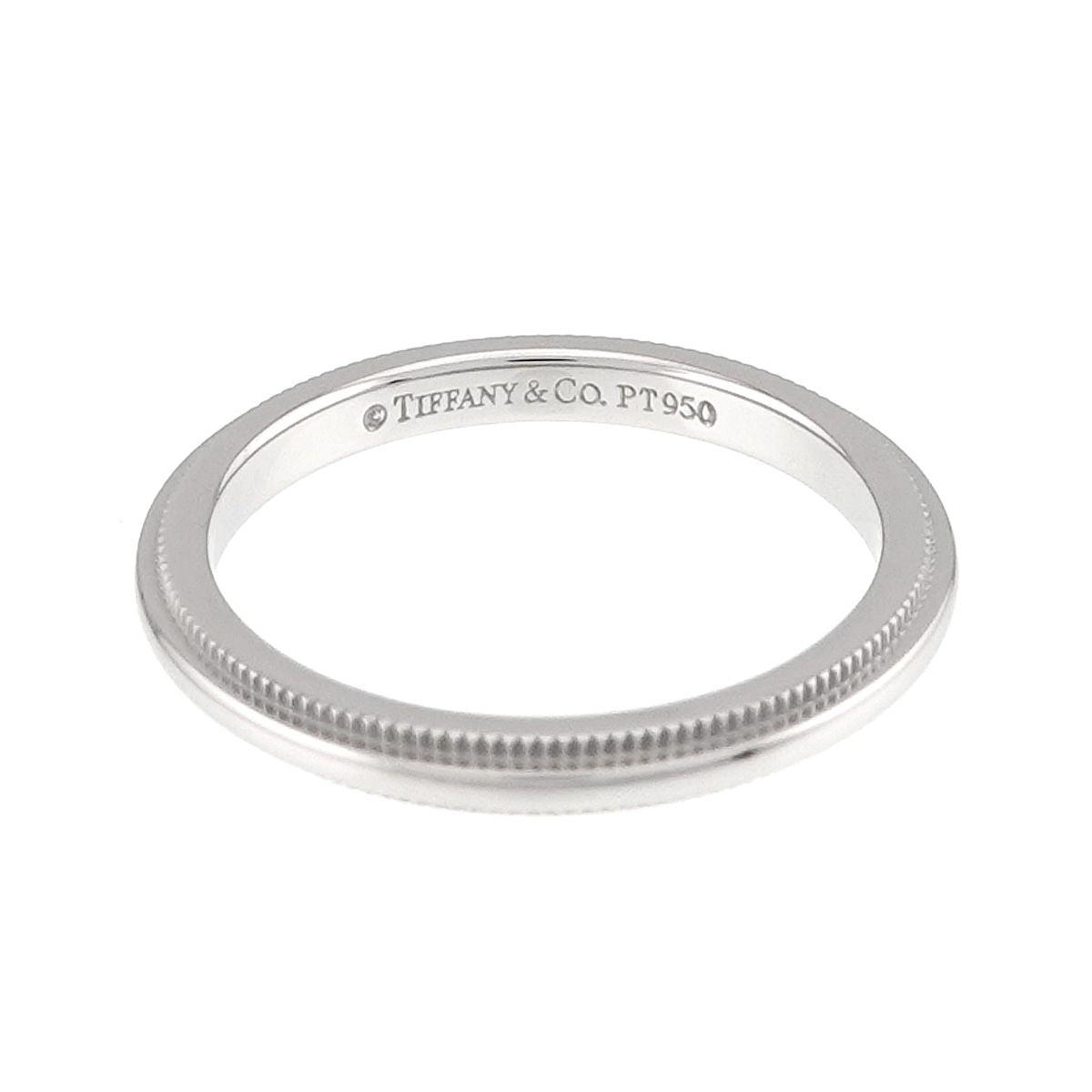Tiffany & Co Milgray Ring Pt Platinum Together Milgrain — view 3