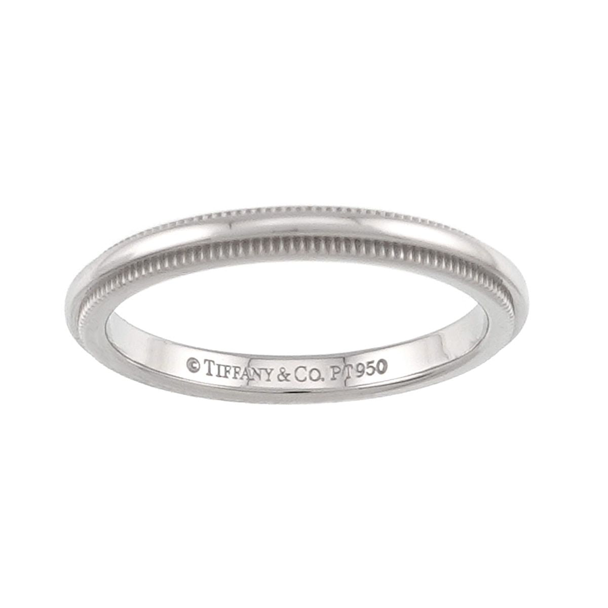 Tiffany & Co Milgray Ring Pt Platinum Together Milgrain — view 2