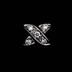 Tiffany & Co Signature Diamond Earrings 18k WG White Gold 750 Pierced — view 7
