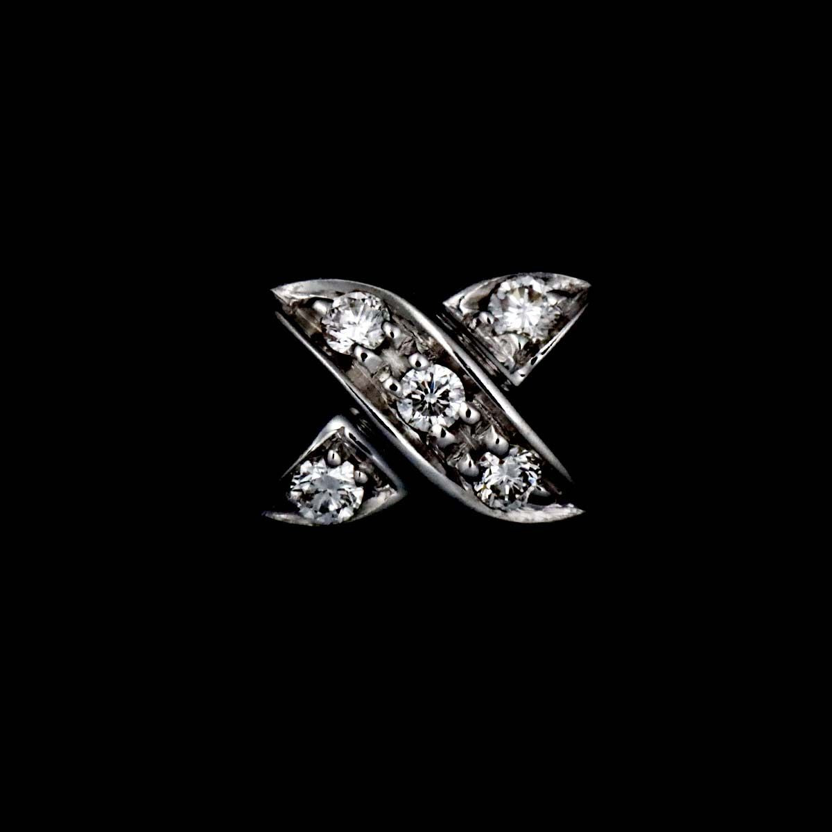 Tiffany & Co Signature Diamond Earrings 18k WG White Gold 750 Pierced — view 7
