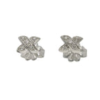 Tiffany & Co Signature Diamond Earrings 18k WG White Gold 750 Pierced — view 2