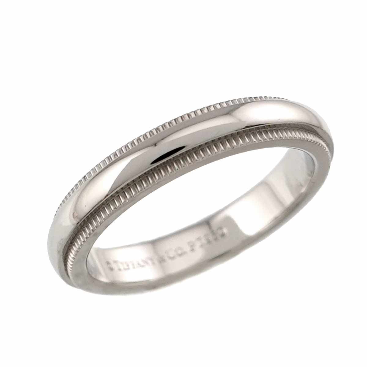 Tiffany & Co Milgray Ring Pt Platinum Together Milgrain — view 4