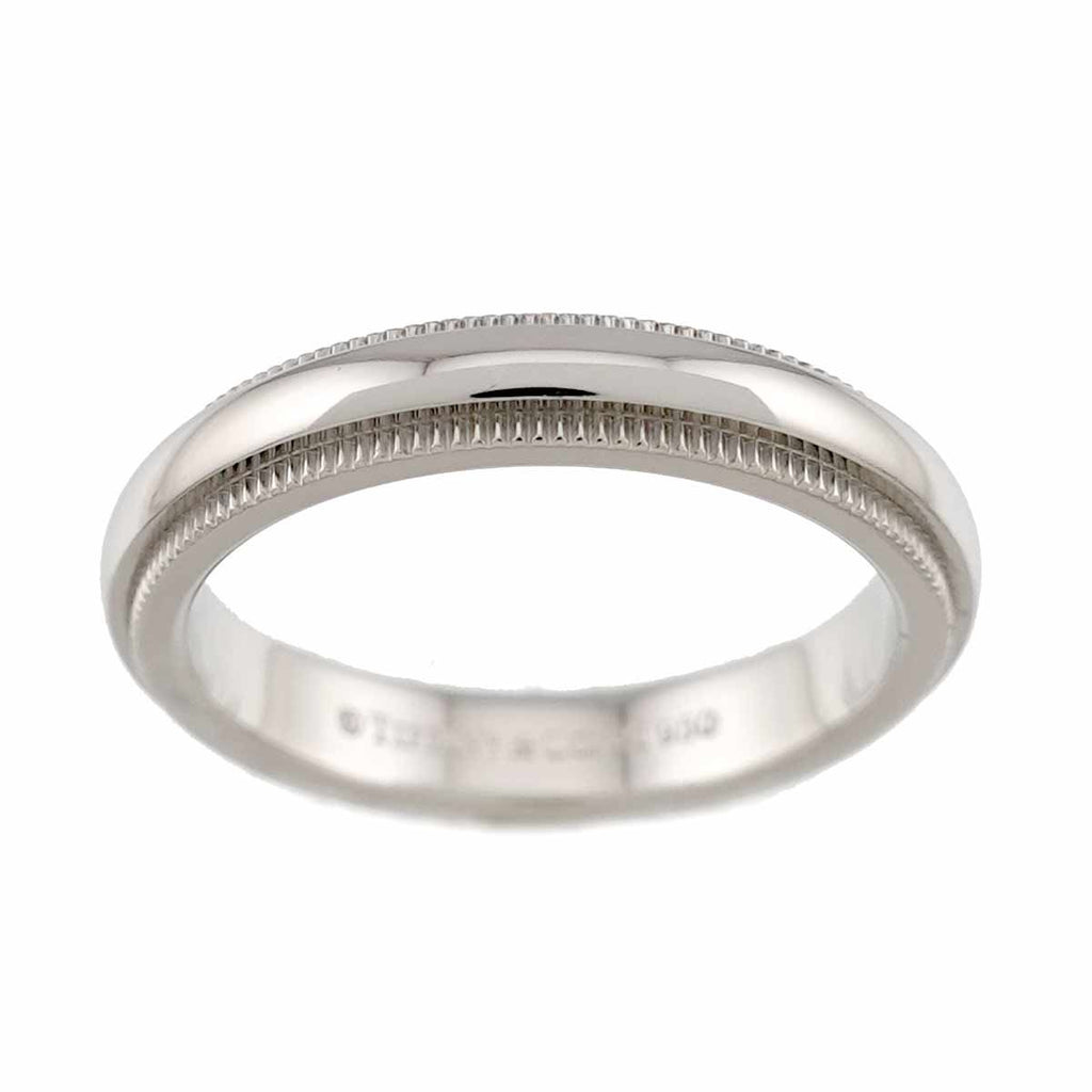 Tiffany & Co Milgray Ring Pt Platinum Together Milgrain — view 2
